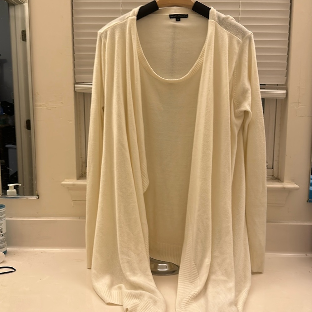 White layered sweater
